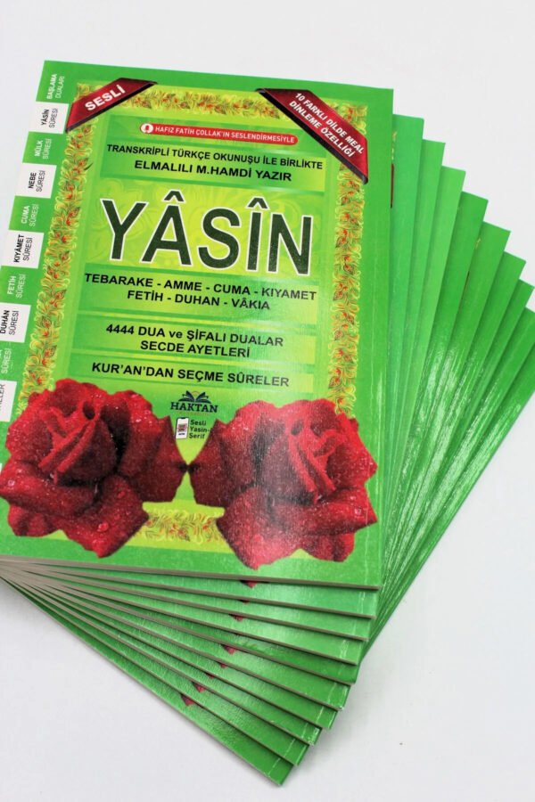 Ekonomik Hediyelik 10 Adet Yasin-i Şerif Yeşil Renk 80 Shf. Orta Boy(17x24cm) QR Kod/Meal/Arapça
